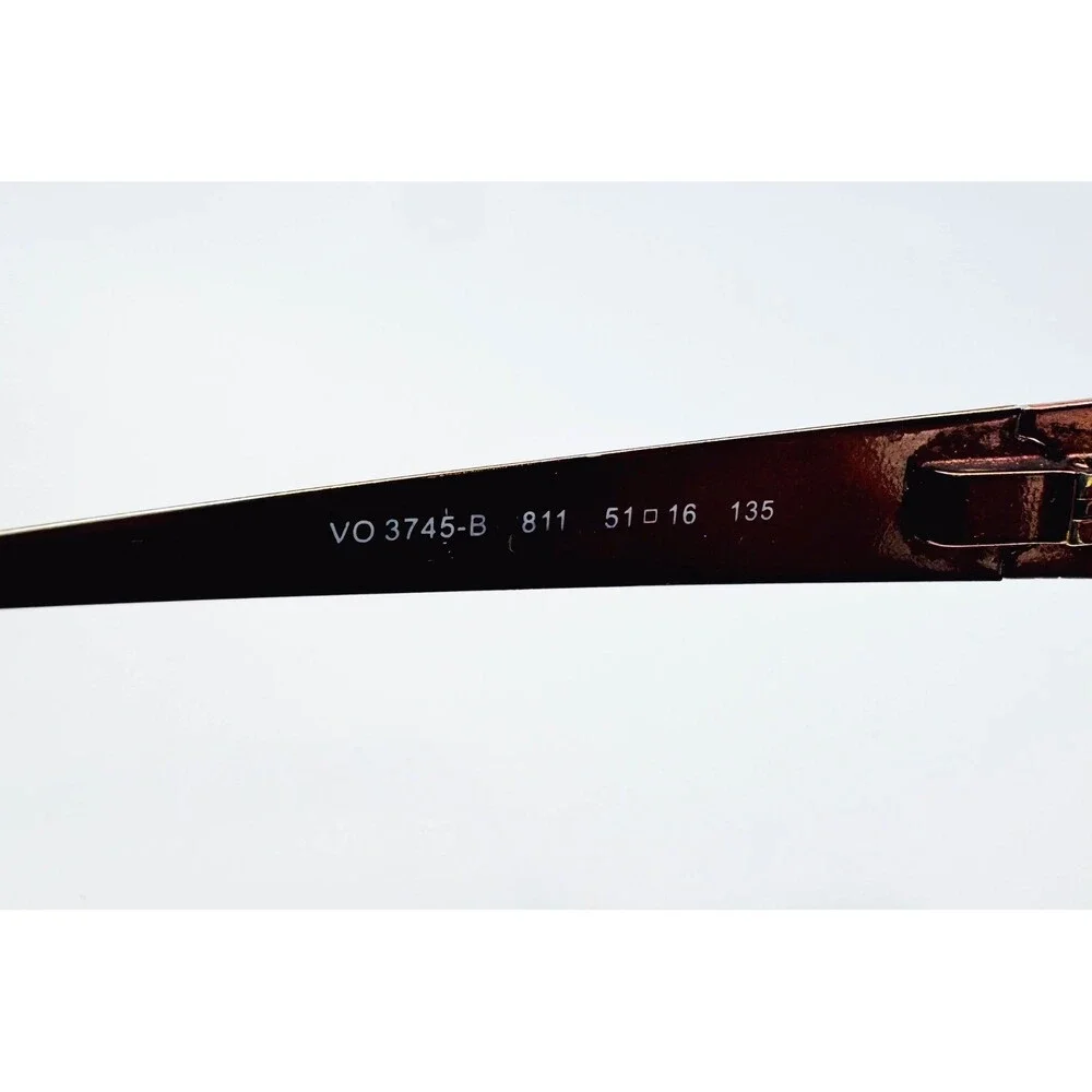 Vogue Eyeglasses Womens Brown VO 3745-B 811 Animal Print Crystals 51-16-135